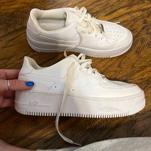 Nike platform Air Force ones